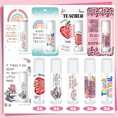 Sacubee Classic 15 Pack Teacher Appreciation Lip Balm Set with Honey Flavor