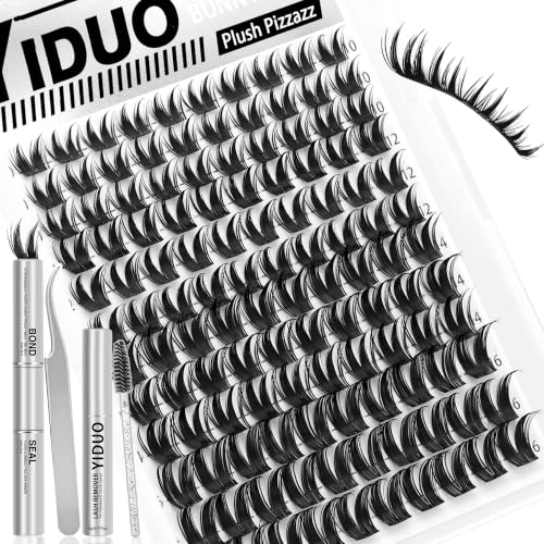 YIDUO Bunny Manga Lash Clusters Kit - Wet Look Fairy Wispy Eyelash Extensions
