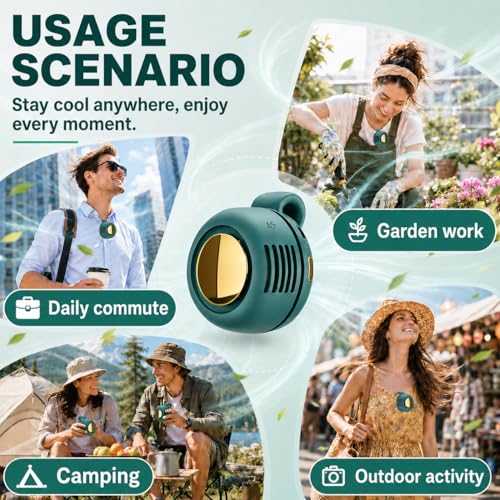 NILUTO Portable Bladeless Mini Fan - 3-Speed Clip-On for Travel