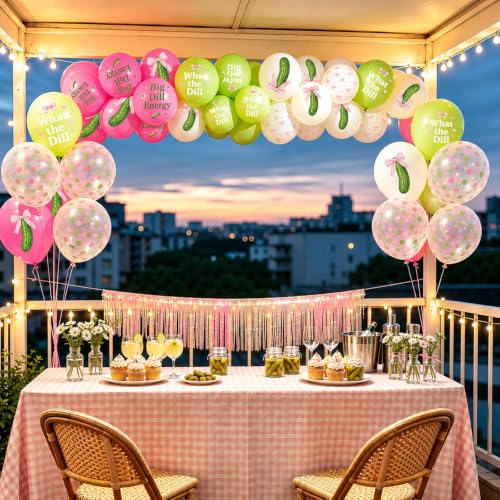 36PCS Pink Pickle Party Balloons Set | Fun Girls' Night Decor