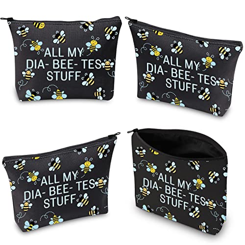 XYANFA All My Diabeetes Stuff Black Diabetes Medical Bag - Type 1 & 2