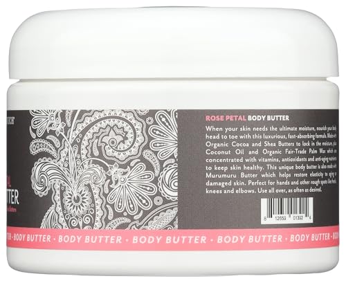 Soothing Touch Rose Petal Body Butter 13 oz - Nourishing Moisturizer for Dry Skin