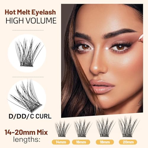 Vayator WS-C#-12mm 120pcs D Curl Individual Cluster Eyelashes