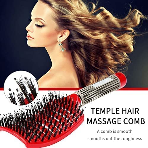 Ultra Detangling Brush - Magical Hairbrush for Wet or Dry Hair | Fast Drying, Massage Design (Pink & Purple)