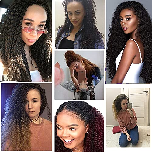 TATOUS 20 Inch Deep Twist Braiding Hair Extensions 3 Packs Afro Kinky Curly Crochet