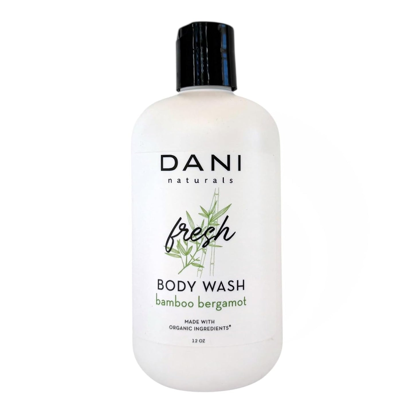 DANI Naturals Sandalwood Vanilla Body Wash - Vegan & Sulfate-Free | Organic Ingredients, 12 fl oz