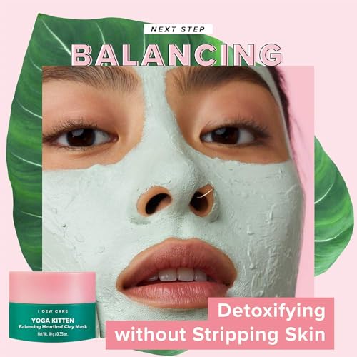 I DEW CARE Calming Kitten My Balance On Skincare Set - Heartleaf, Serum & Clay Mask