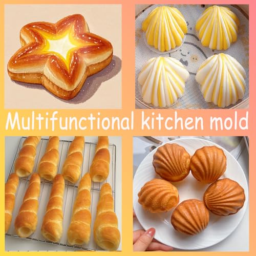 3-Piece Shell-Shaped Silicone Molds for Baking & Crafts