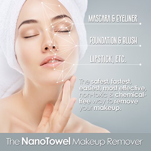 Nano Towel Makeup Remover - Grey Facial Wash Cloth for Sensitive Skin