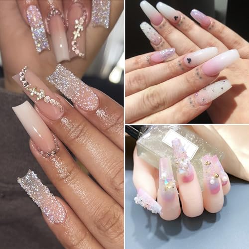 Translucent Micro Beads for Nail Art, 50g Ivory Glass Caviar Decorations