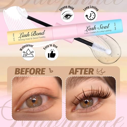 Mavphnee Brown Lash Clusters Kit - 120 Pcs DIY Eyelash Extensions (8-16MM)