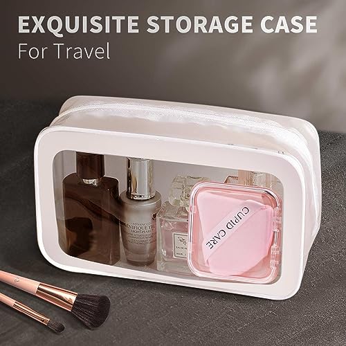 CUPID CARE Triangle Powder Puff Set with 2 Travel Cases - 6 Pcs