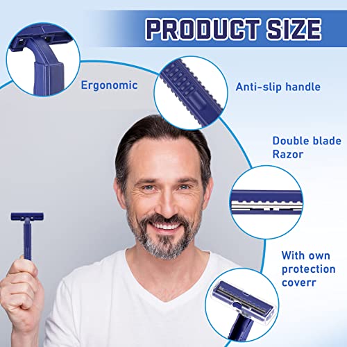 Chumia Disposable Razors for Men - Bulk Twin Blade, 50 Pack