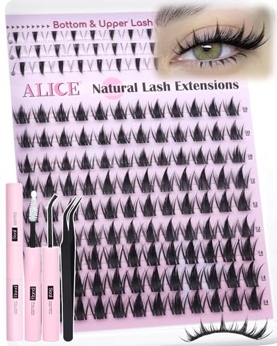 ALICE Manga Lash Clusters Kit with Invisible Band, Bond and Seal