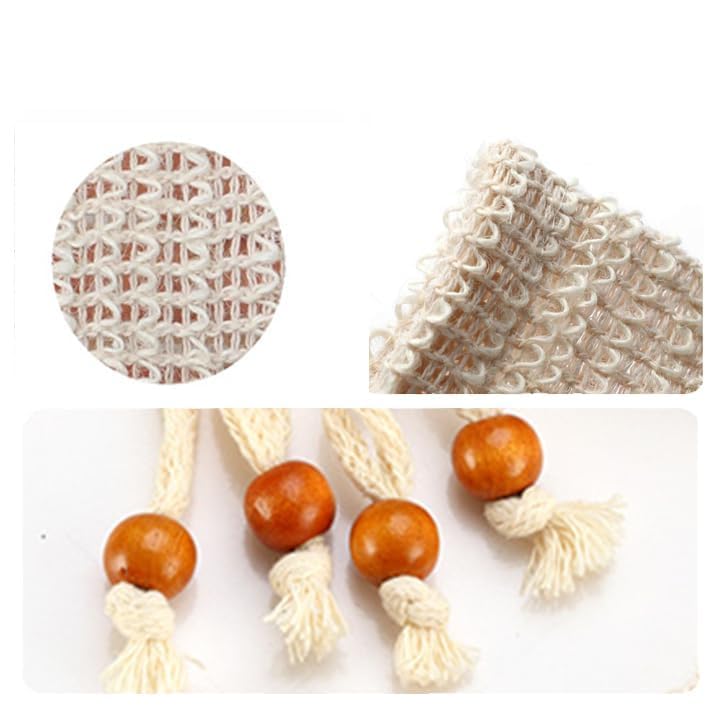 Sopurrrdy Natural Sisal Soap Saver Bag - Exfoliating Soap Pouch (20 Pack)