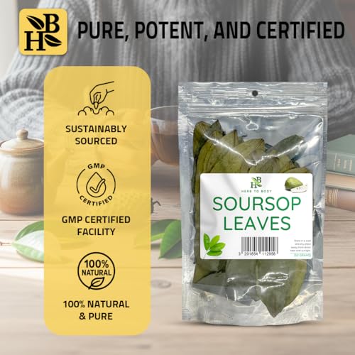 Organic Soursop Leaves for Tea - 50g Dried Graviola Leaves