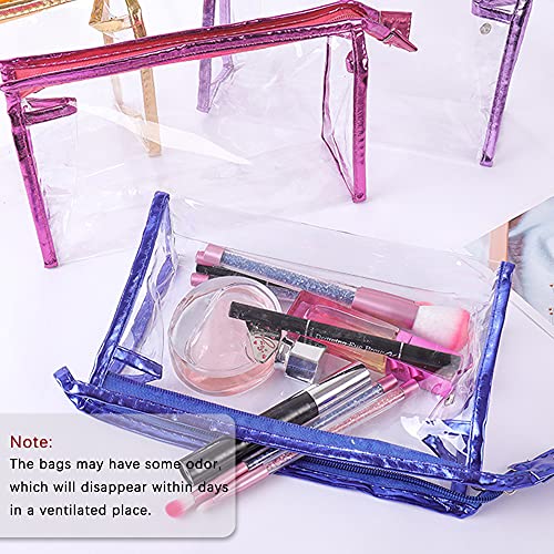 SITAKE 12-Piece Clear Waterproof Cosmetic Bags with Handles