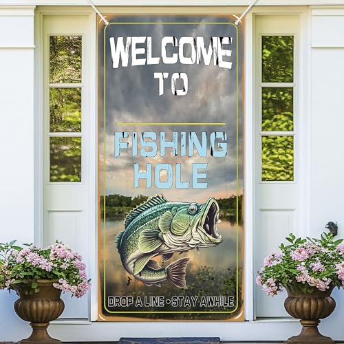 Fishing Hole Door Banner - DIY Welcome Decor for Parties
