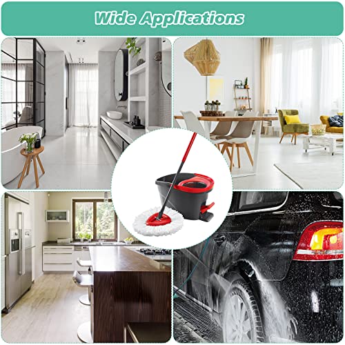 4-Pack Microfiber Spin Mop Replacement Heads for Cedar EasyWring