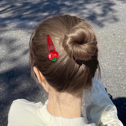 Cute Tomato Hair Clips - 20 Pcs Fruit Barrettes for Kids & Adults