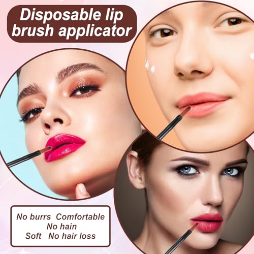 120 Disposable Lip Brushes for Makeup - Soft Bristle Applicators