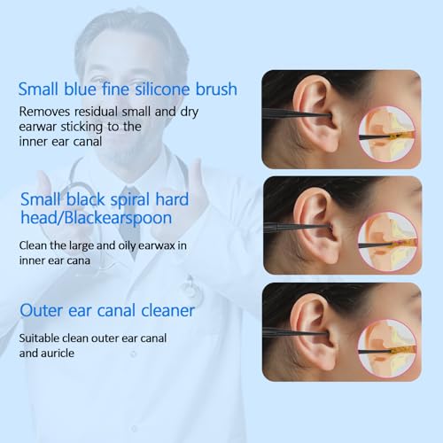 Q-Grips Ear Wax Removal Tool Kit - 6PCS Reusable Ear Cleaners