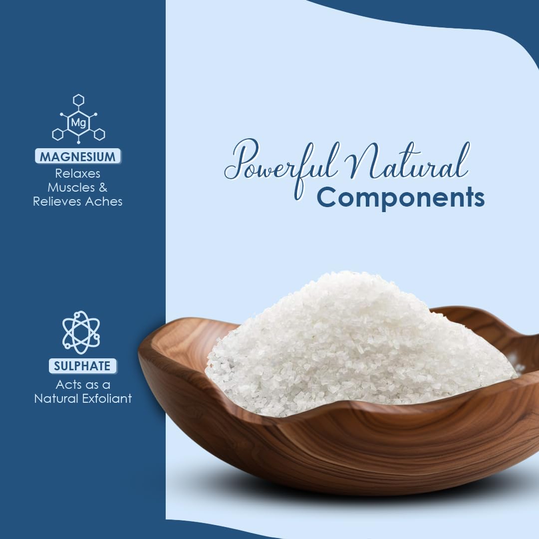 Mi Nature Premium Epsom Salt | USP Grade Magnesium Sulfate 500g (17.63oz) | Pure Bath Soak |Multipurpose