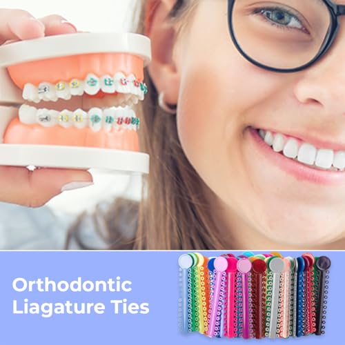 Orthodontic Ligature Ties - Pack of 1040 Multicolor O-Ties