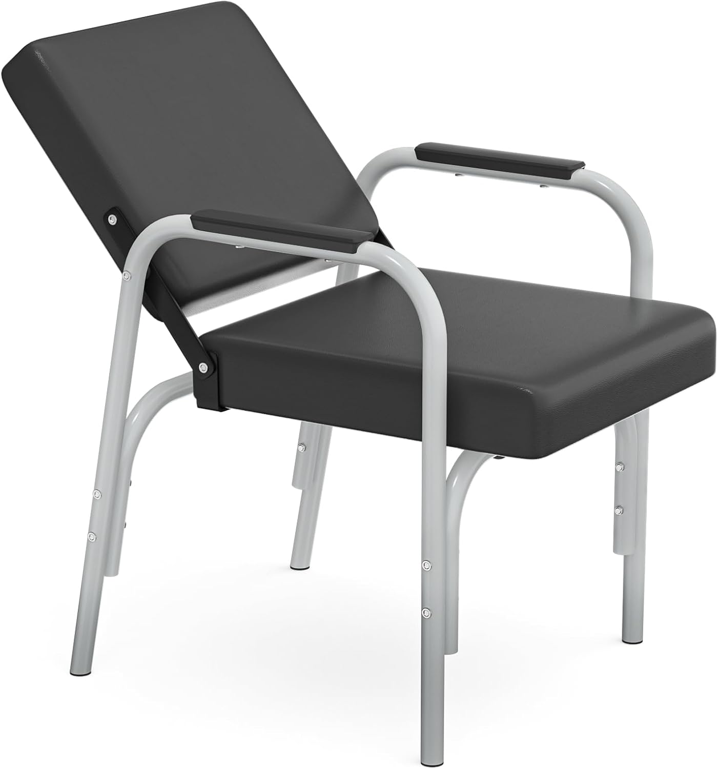 Auto-Recline Shampoo Chair - Portable Salon Chair with 300lbs Capacity & Tilted Backrest | Grey