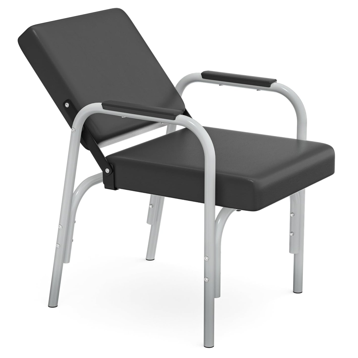 FreSup Auto-Recline Shampoo Chair, Portable Shampoo Bowl Chair for Salon with 300lbs Weight Capacity Tilted Backrest for Hair Stylists, Home Use, Cosmetologists& Beuaty SPA（Grey）
