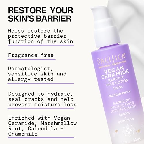 Pacifica Vegan Ceramide Barrier Repair Face Lotion for Sensitive Skin
