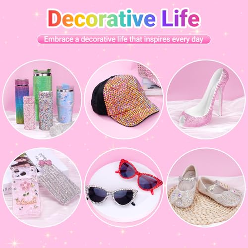Atifober 54000Pcs Bedazzler Kit with 3mm Rhinestones & Glue