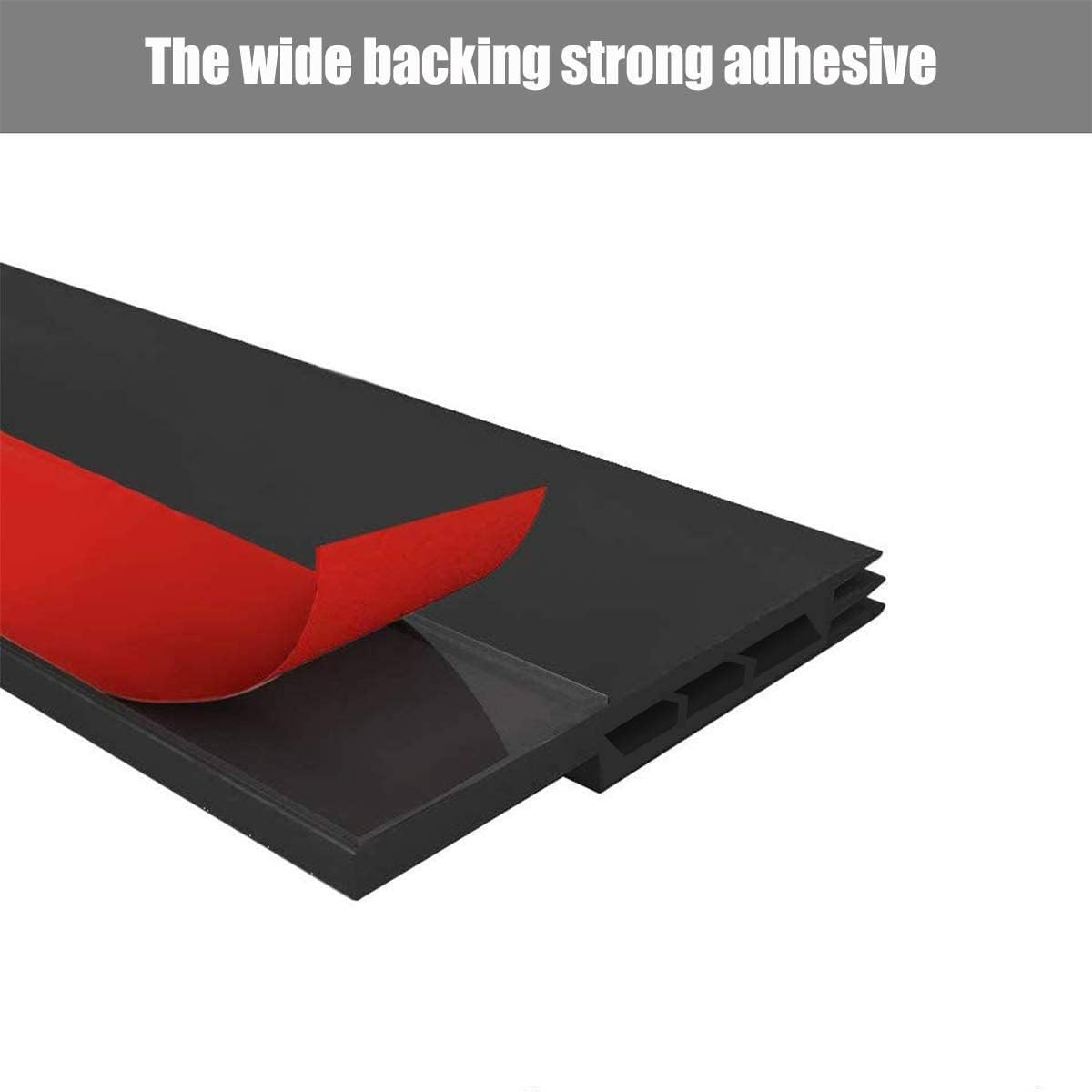 Door Draft Stopper Under Sweep for Exterior & Interior Doors Weather Stripping Seal Garage Window Blocker Noise Cold Air Insulation Draft Guard, 2" W x 39" L (Black)