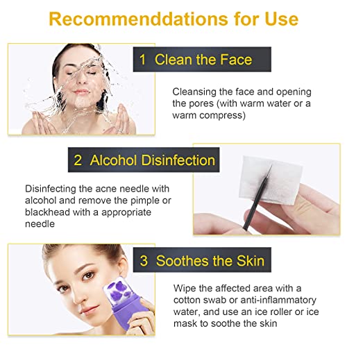 15-Piece Professional Stainless Steel Pimple Popper and Blackhead Remover Kit
