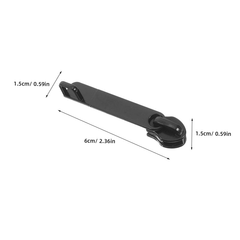 Angoily Zipper Repair Kit, 6PCS Double Layer Universal Luggage Zipper Pull Replacement Slider for Sewing Suitcase Bags Jackets Coats, Smooth, Black