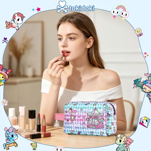 Tokidoki Unicorno Makeup Bag Cotton Candy S - Waterproof Cosmetic & Travel Organizer