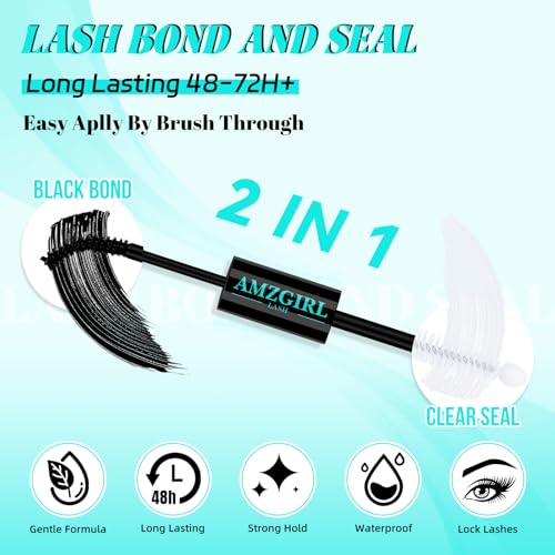 AMZGIRL Lash Bond and Seal + Remover Kit for Cluster Lashes