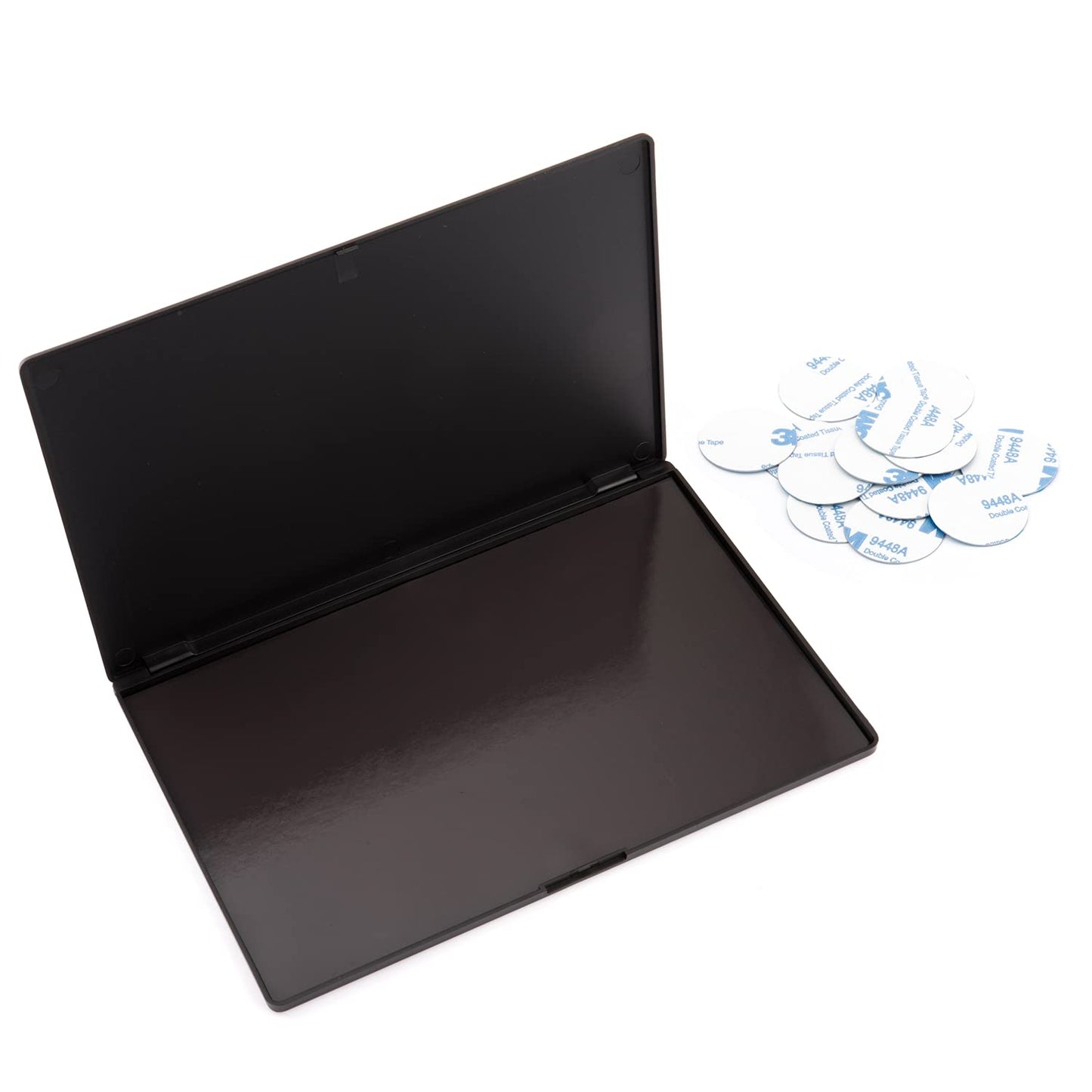 Large Empty Magnetic Eyeshadow Makeup Palette - 15 Adhesive Stickers for Lipstick & Blush