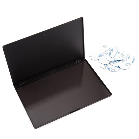 Large Empty Magnetic Eyeshadow Makeup Palette - 15 Adhesive Stickers for Lipstick & Blush