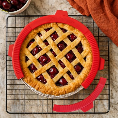 Mrs. Anderson's Baking Adjustable Pie Crust Shield - Silicone for 9-10 Inch Pies