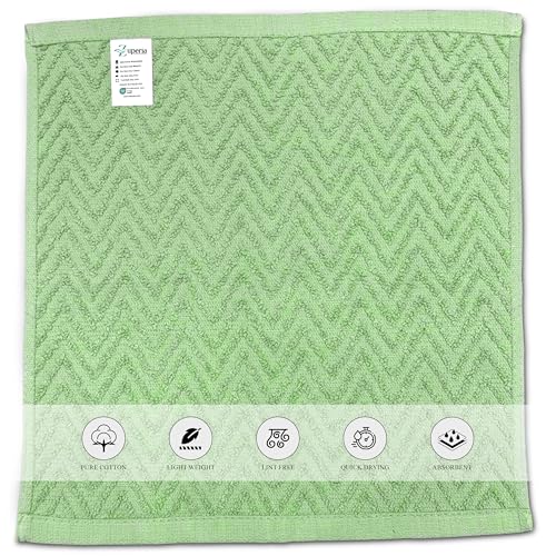 ZUPERIA Zigzag Multicolor Wash Cloths - 8 Pack, 12x12 inches