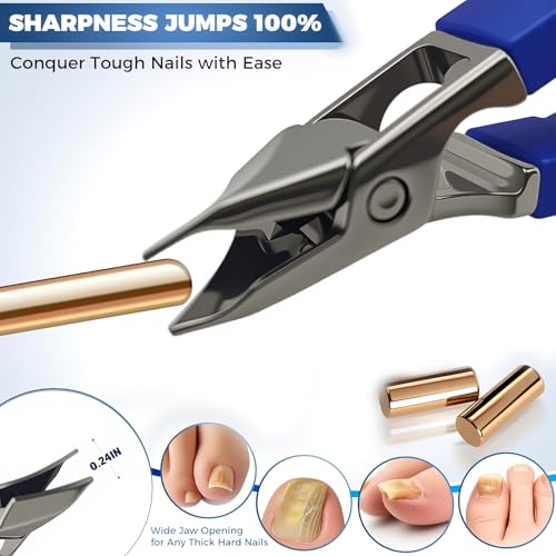 3-Piece Anti-Splash Eagle Beak Nail Clipper Set for Thick Ingrown Toenails