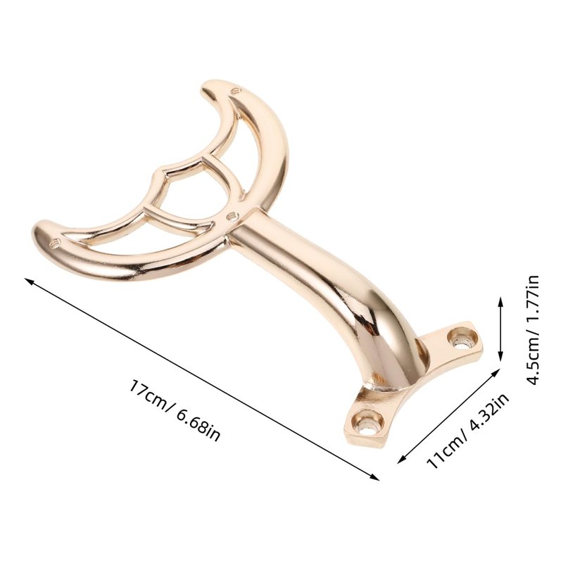 Housoutil Ceiling Fan Blade Arms, 5PCS Metal Ceiling Fan Blade Brackets, Alloy Replacement Support Arms, Mounting Bracket Kit Holder for Repairing Easy Installation (Electroplated Gold)