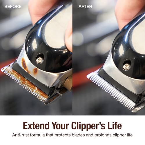 CLIPPERCIDE 5-in-1 Clipper Disinfectant Spray 15oz, 1 Pack | Cleans, Lubricates, Cools, Prevents Rust & Disinfects | Professional Clipper Spray for Barbers, Stylists & Pet Groomers | Made by BARBICIDE