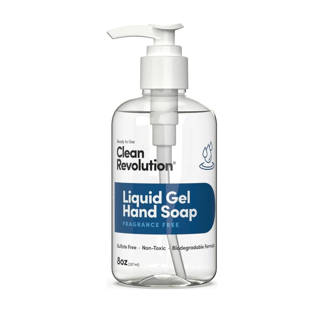 Liquid Gel Hand Soap - Natural Lavender Essential Oils | Silky Rich, Quick Lather, 128 Fl Oz