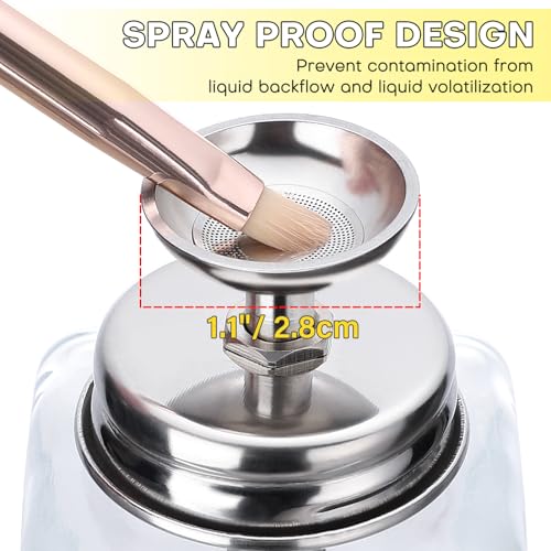 Noverlife 2PCS 6Oz Clear Acetone Dispenser with Cap - Square Shaped