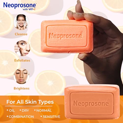 Neoprosone Skin Brightening Soap 2.8 oz Pack of 2 - Fades Dark Spots & Evens Skin Tone