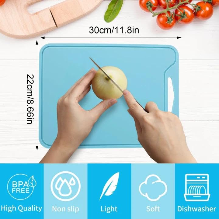 BPA-Free Silicone Cutting Board 11.8''x 8.6'' - Flexible & Dishwasher Safe