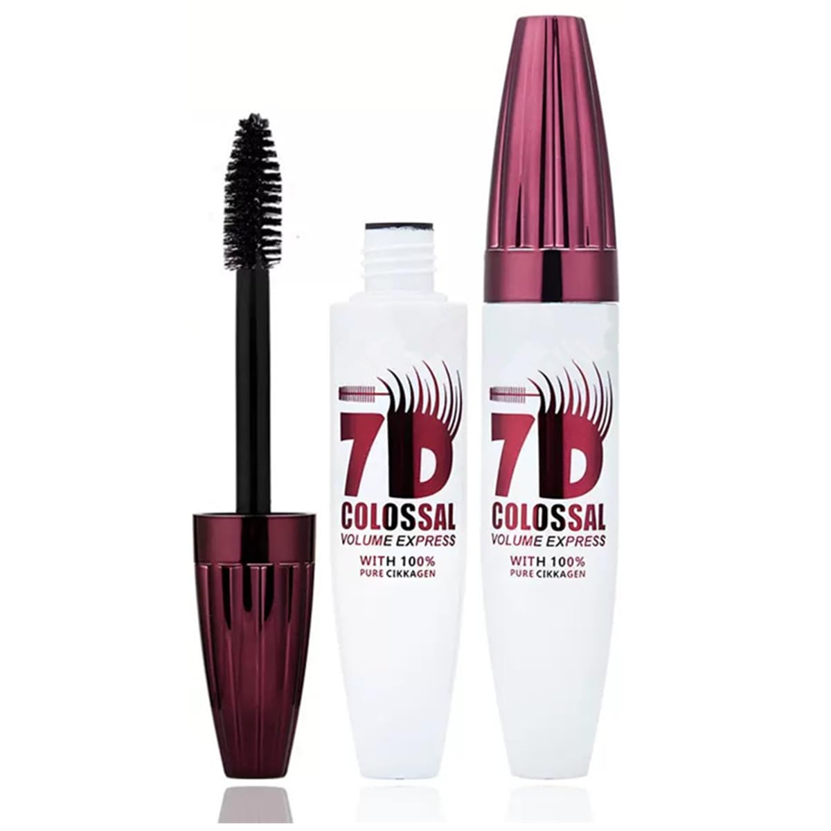 7D Waterproof Volume Mascara - Black Lengthening & Thickening Formula for Softer, Fuller Lashes | Long-Lasting Natural Curl
