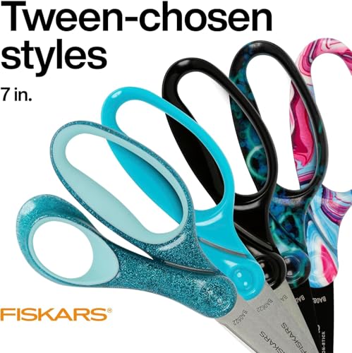 Fiskars Glitter Scissors for Ages 12-14, 7-Inch, 2-Pack